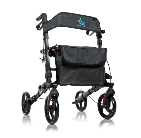 Andador rollator. Útil para personas mayores, con discapacidad o con movilidad reducida.
